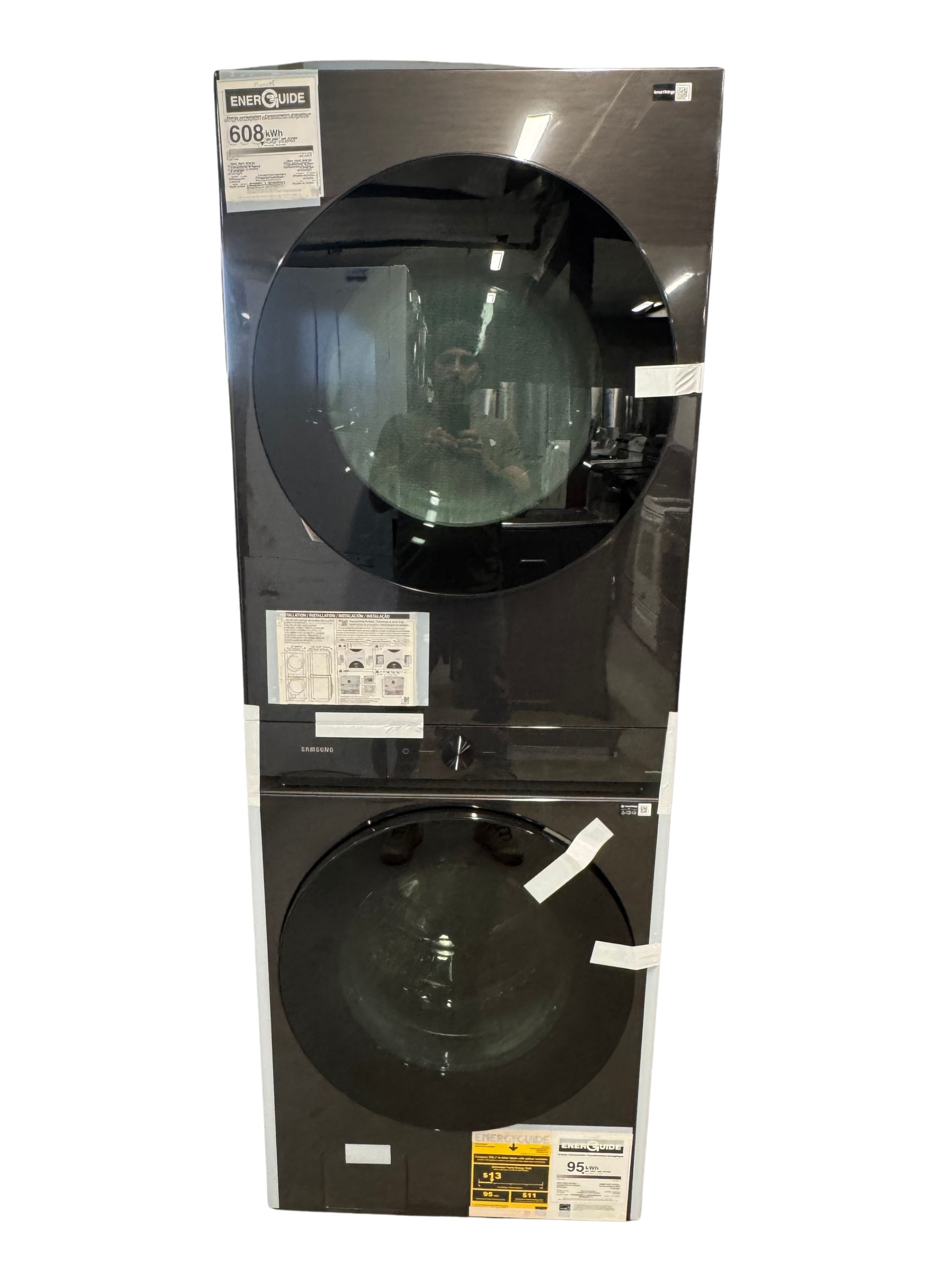 Samsung Tower Washer Dryer Black stainless WH46DBH550EVAC 27"