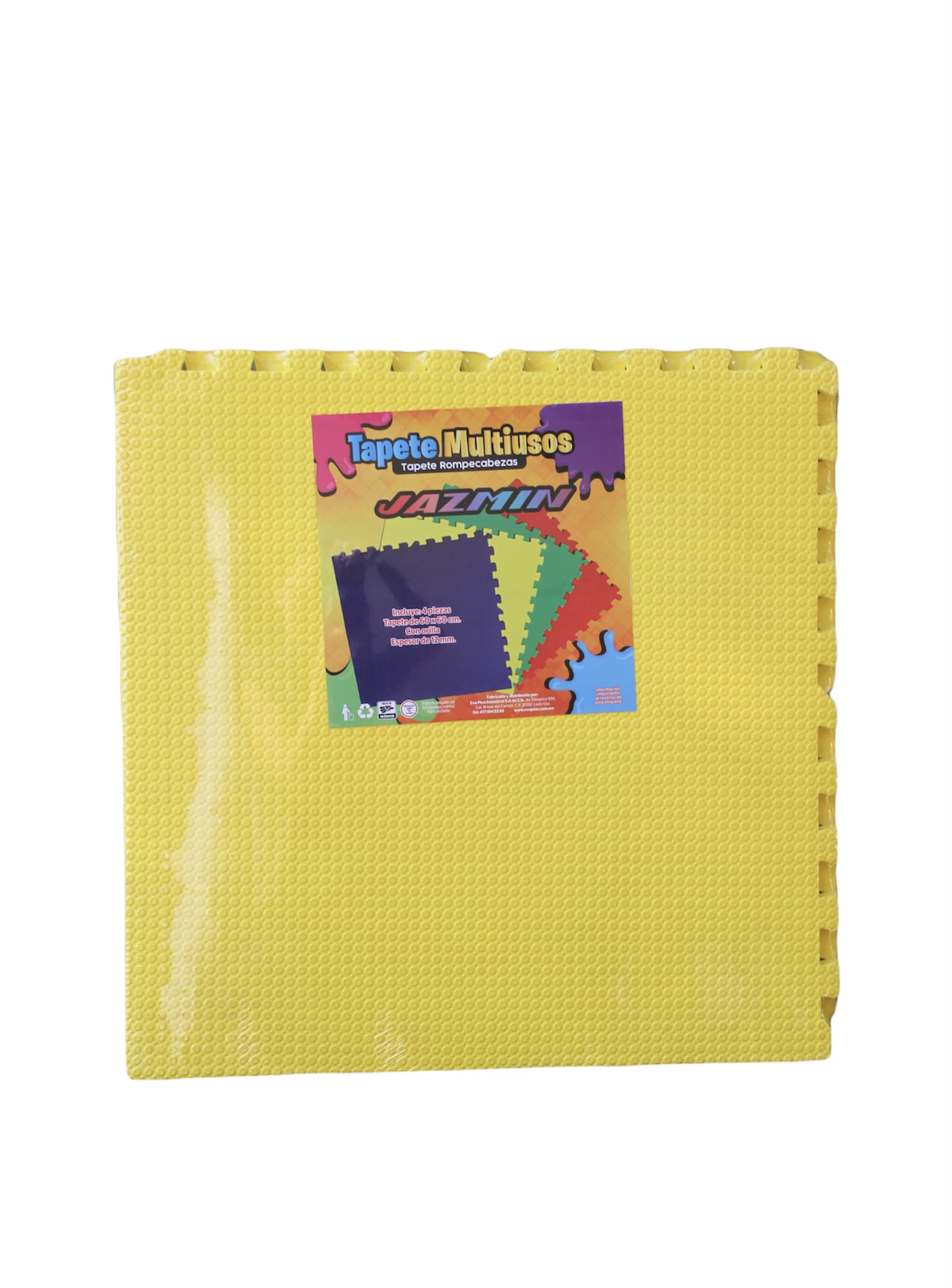 TAPETE ESPESOR 12 MM DE 60X60 CM CON 4 PZS MULTICOLOR