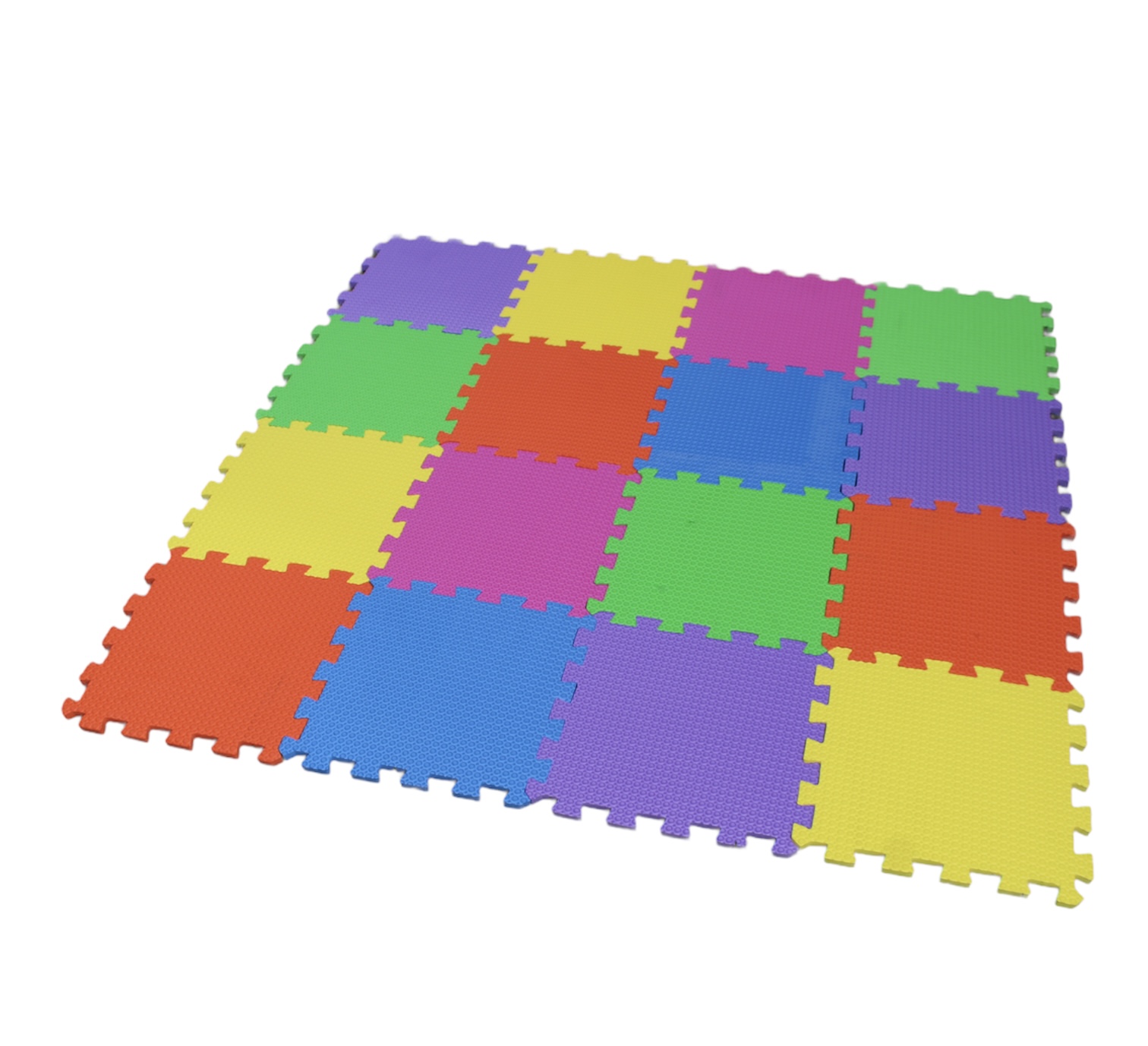 TAPETE ESPESOR 8 MM DE 30X30 CM CON 16 PZS MULTICOLOR