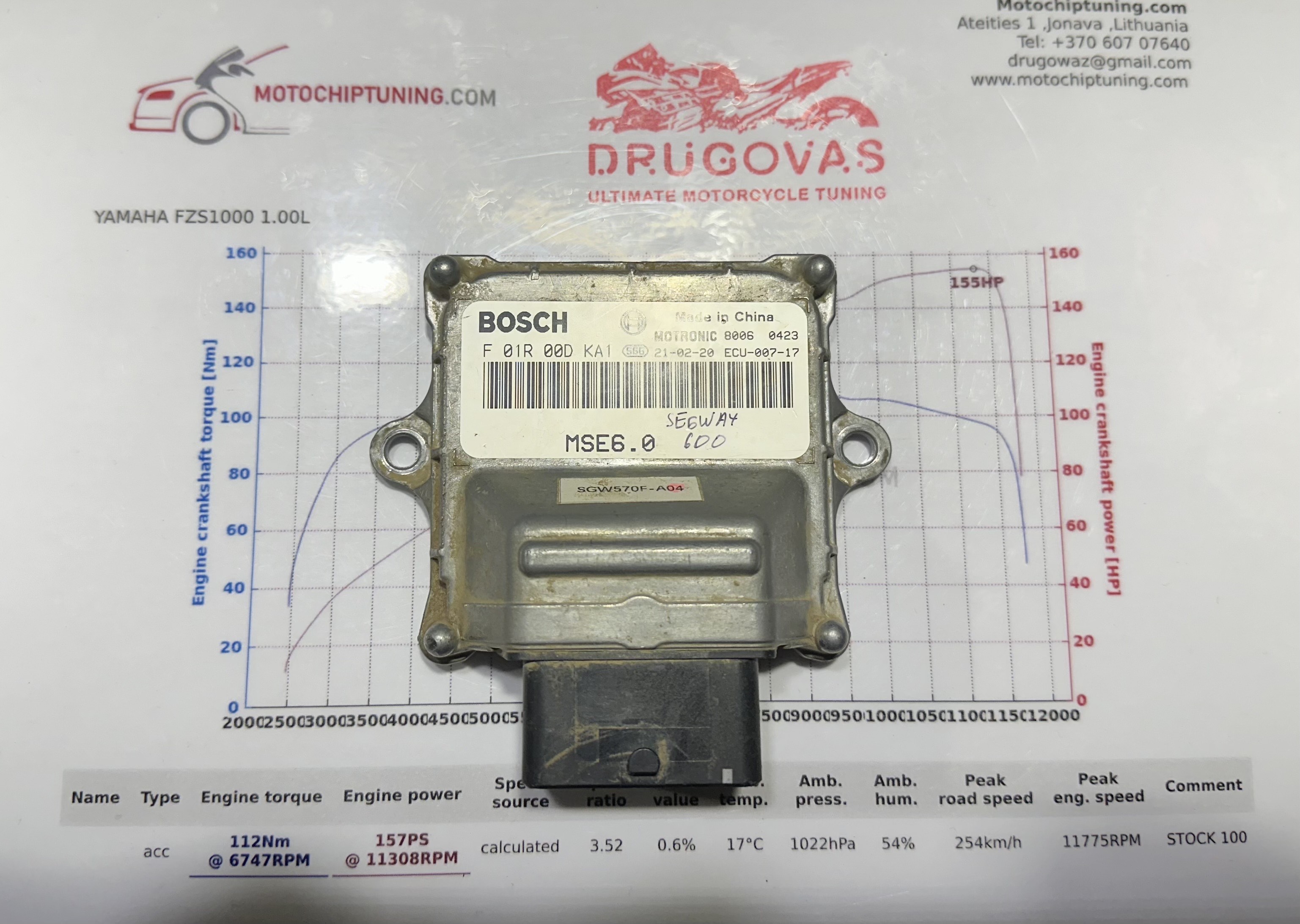 SEGWAY SNARLER 600 PERFORMANCE POWER ECU MSE6.0