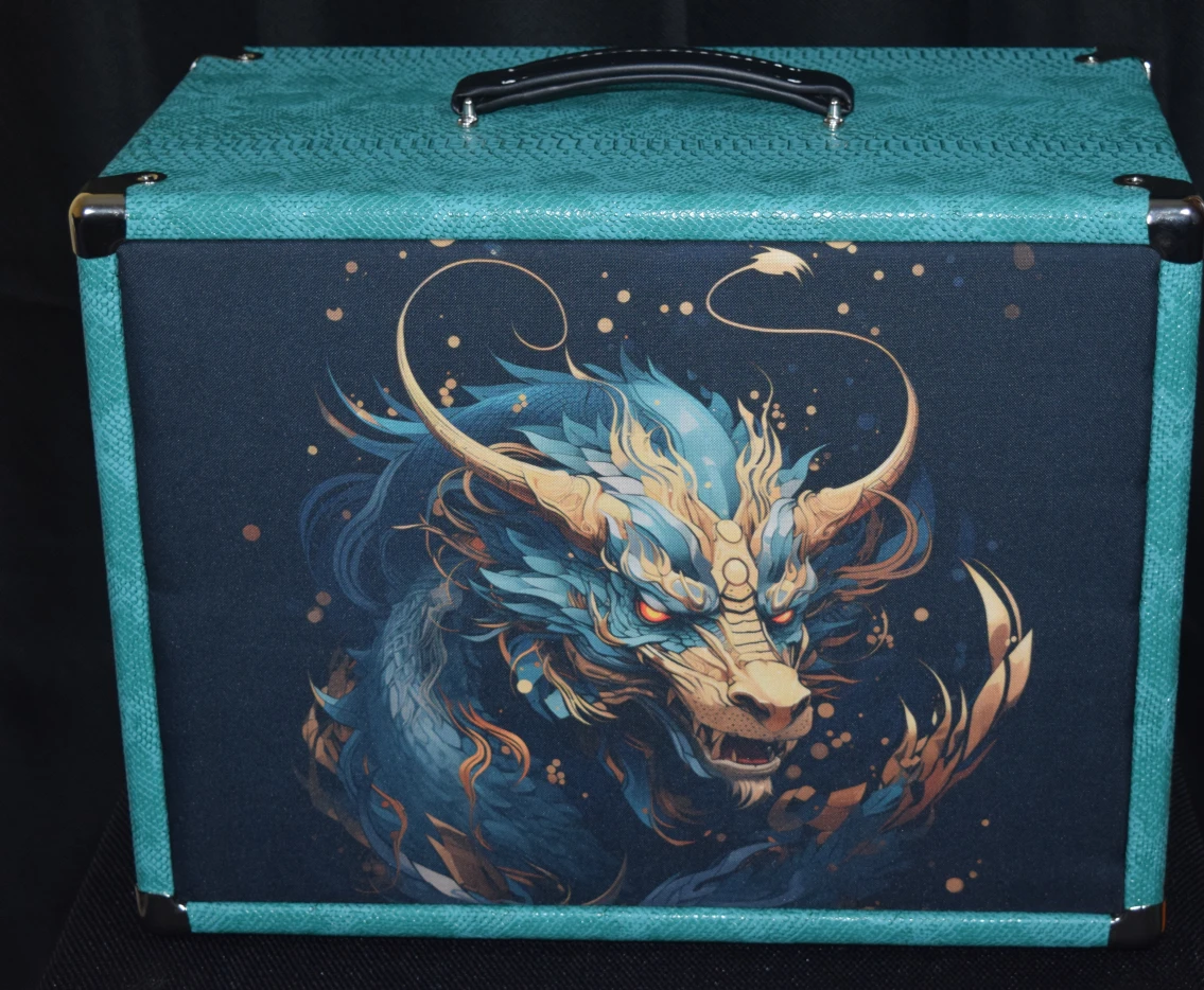 DRAGON EMERAUDE CABINET 1X12"  VIDE SANS HP AVEC ALIMENTATION 8P EUROPE ET AFFICHEUR DE TENSION 