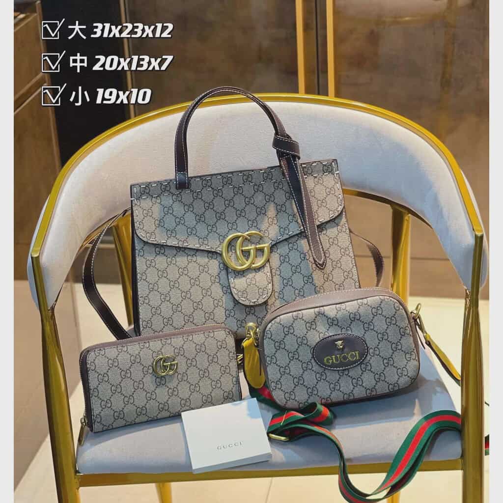Gucci GG Supreme Canvas Bag Set