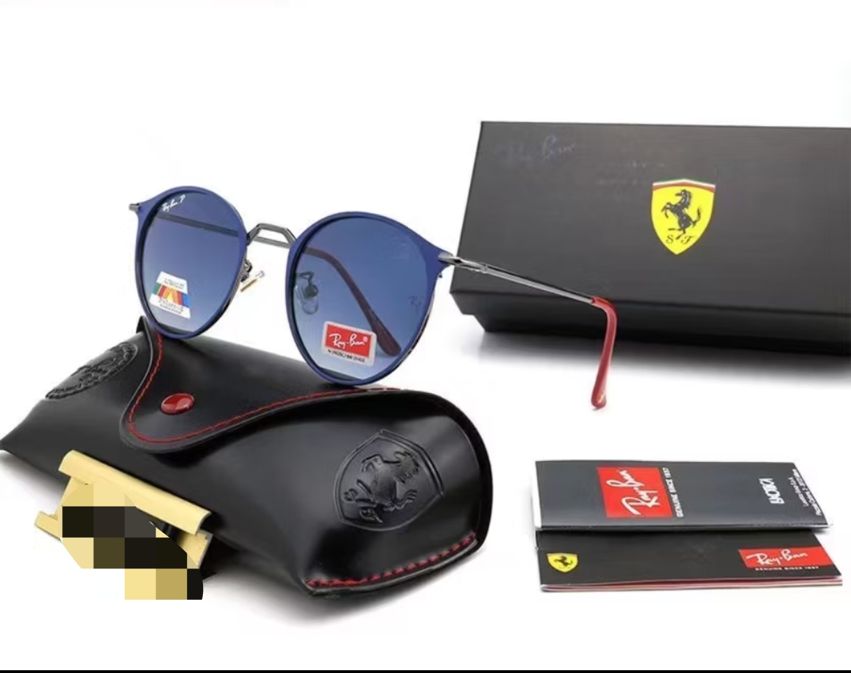 Ray-Ban Round Sunglasses (Ferrari Edition)