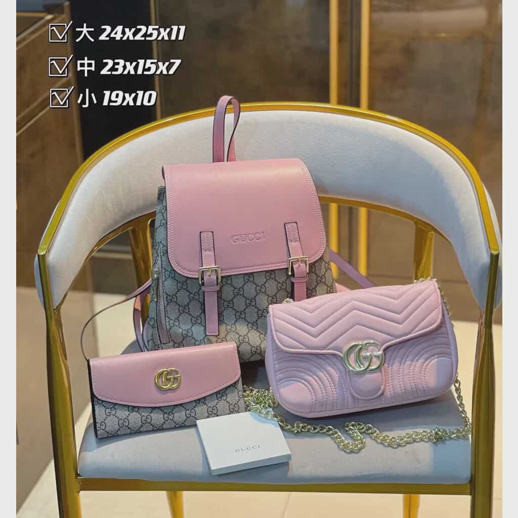 Gucci Pink Bag Set
