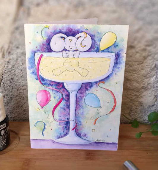 Anniversaire ou fête, pliée