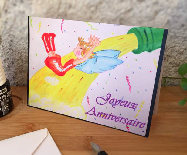 Anniversaire ou fête, pliée