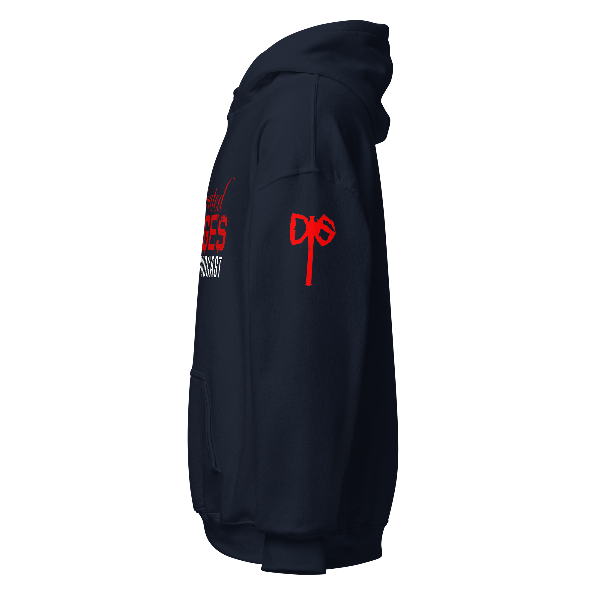 Domesticated Savages Podcast Hoodie Red Writing