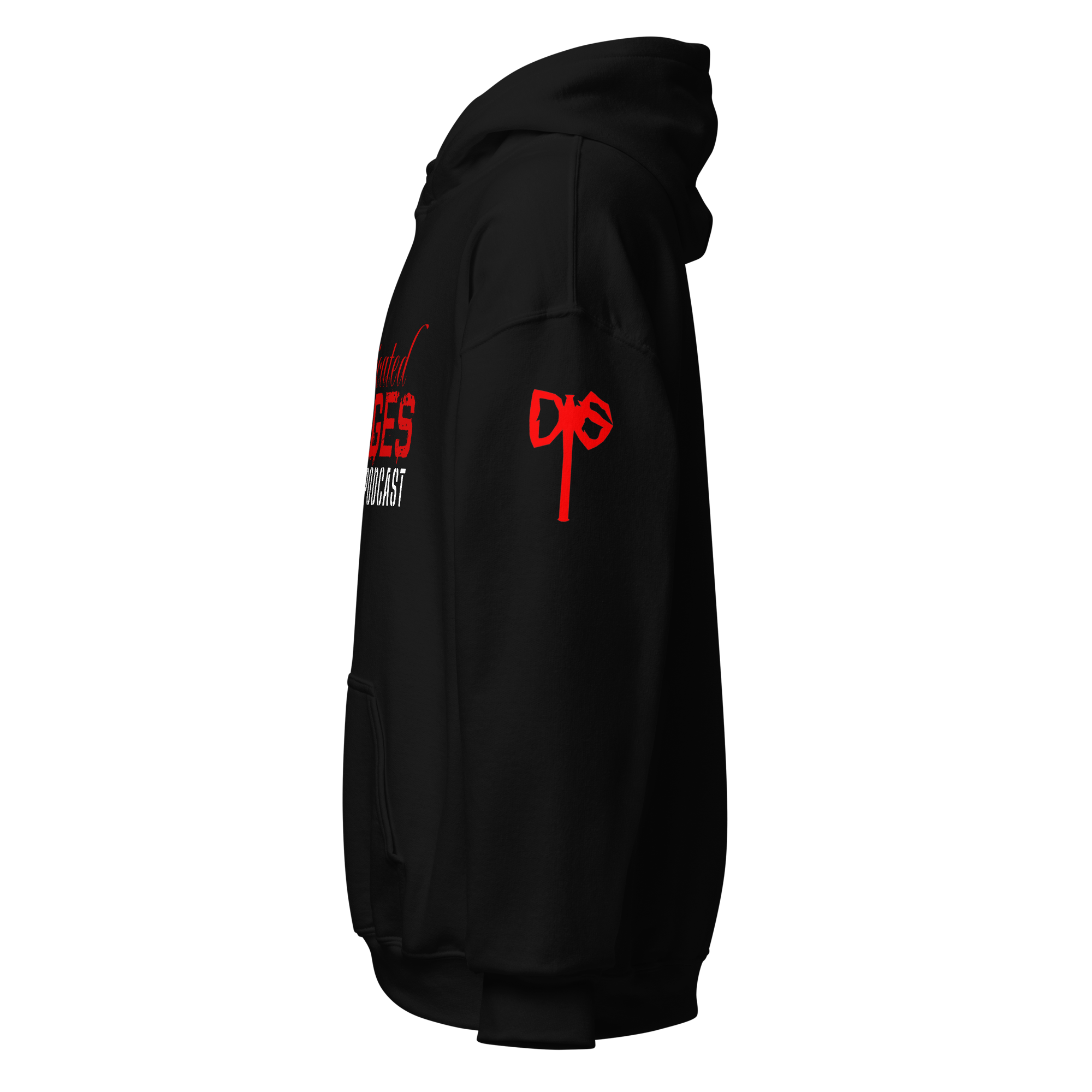 Domesticated Savages Podcast Hoodie Red Writing