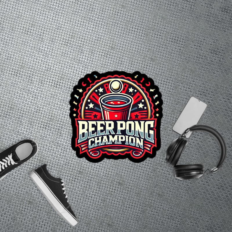 Beer Pong Champ Sticker