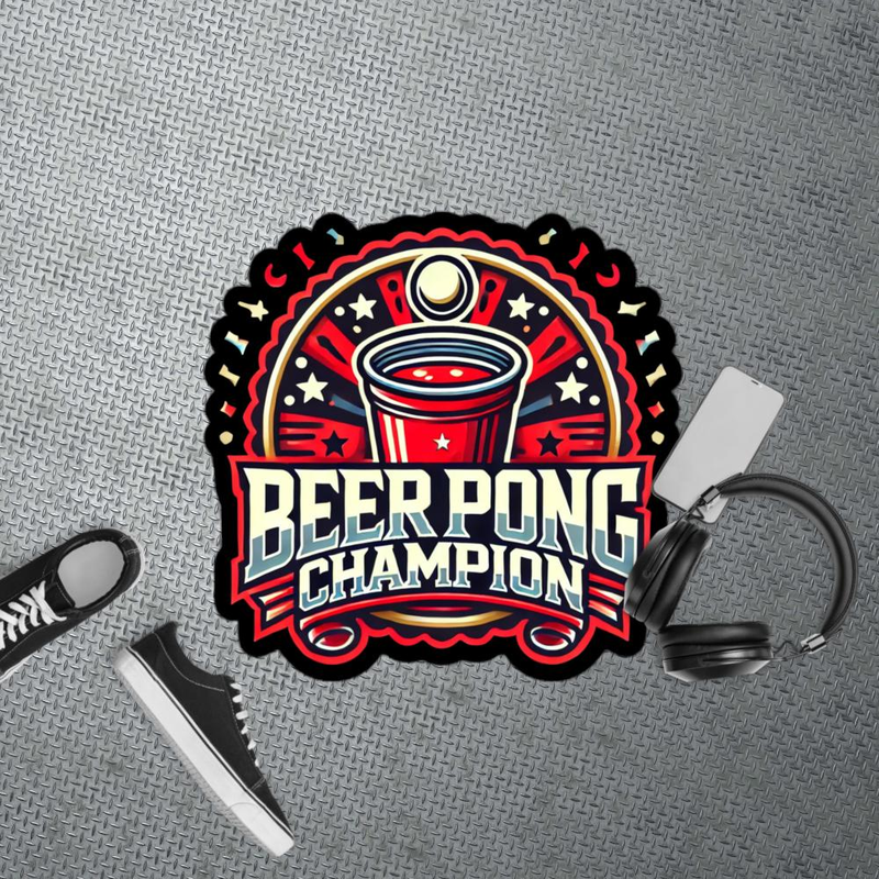 Beer Pong Champ Sticker