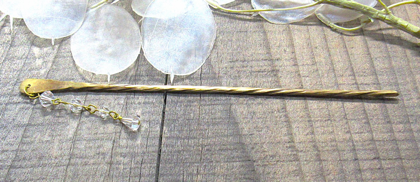 White Crystal Hair Stick