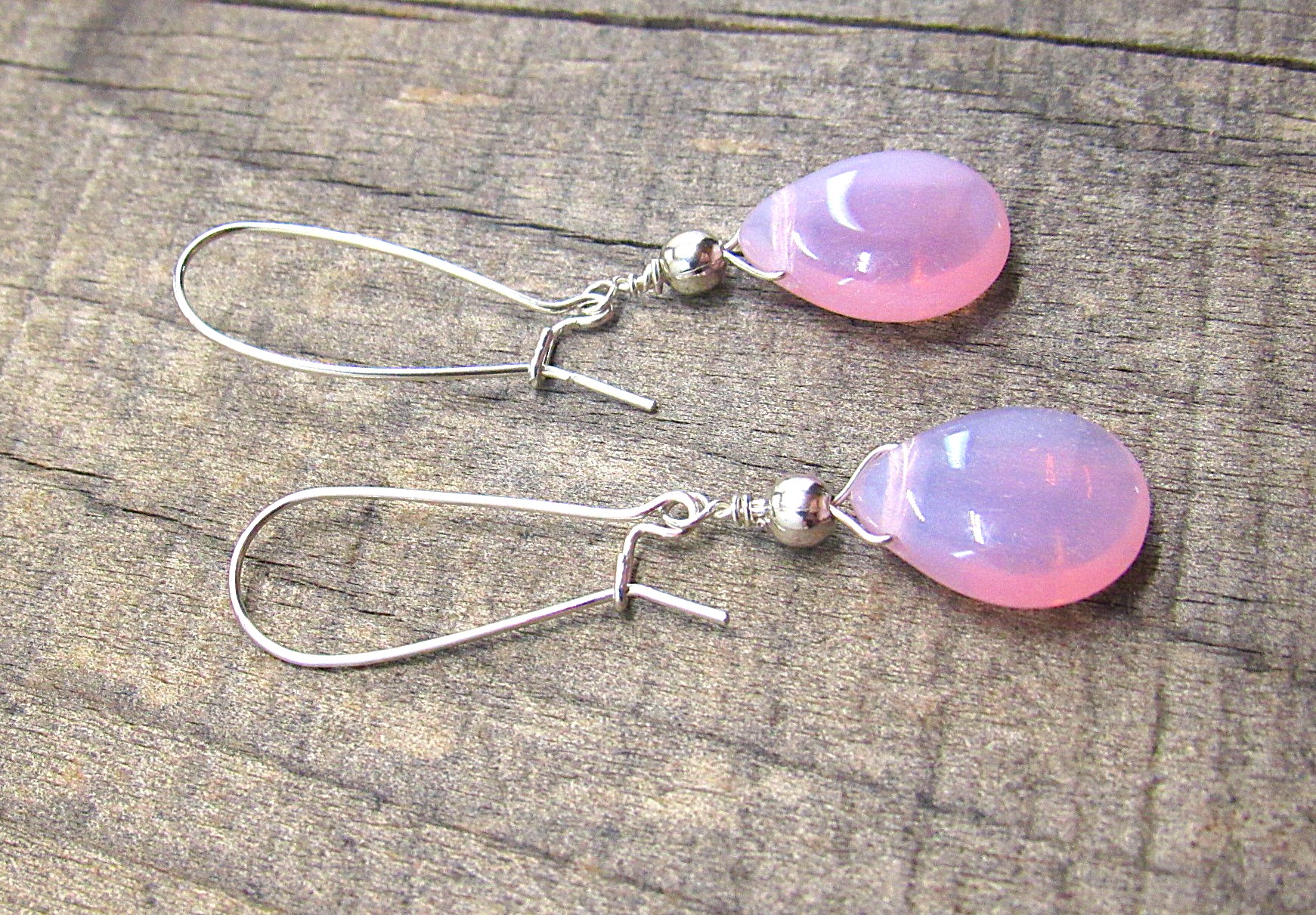 Pink Teardrop Earrings