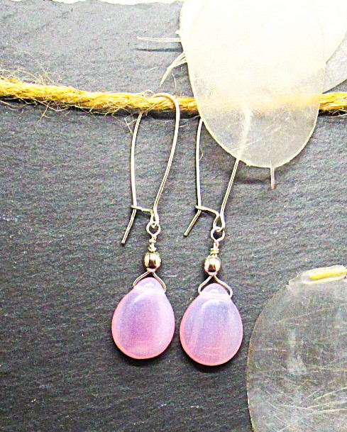 Pink Teardrop Earrings