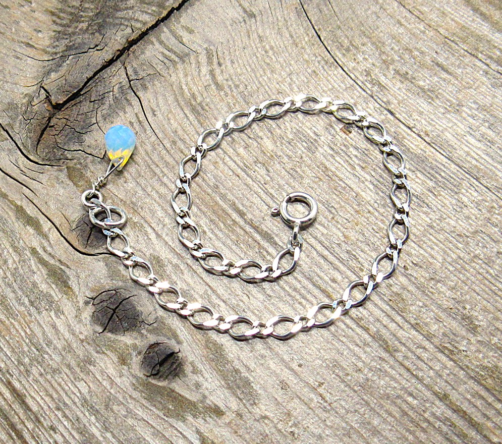  Sterling Silver Chain Bracelet with Bauble