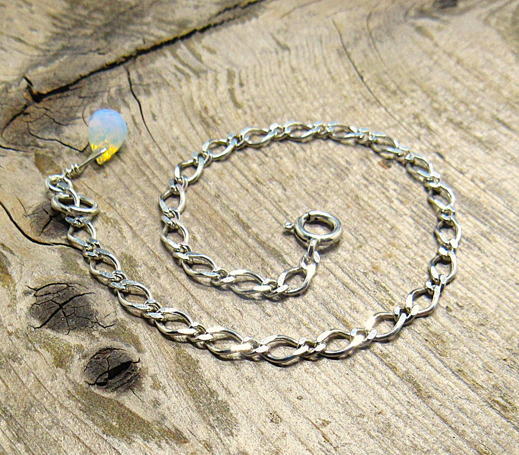  Sterling Silver Chain Bracelet with Bauble