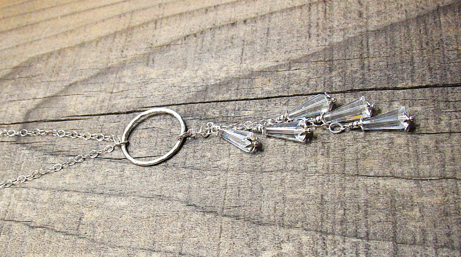 Crystal Cascade Necklace in Sterling Necklace