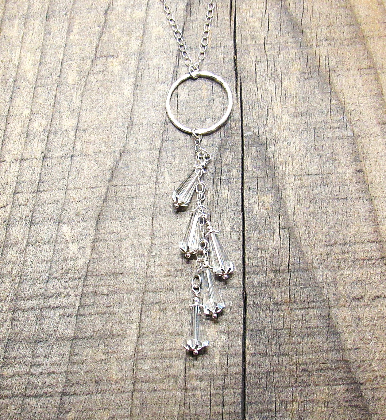 Crystal Cascade Necklace in Sterling Necklace