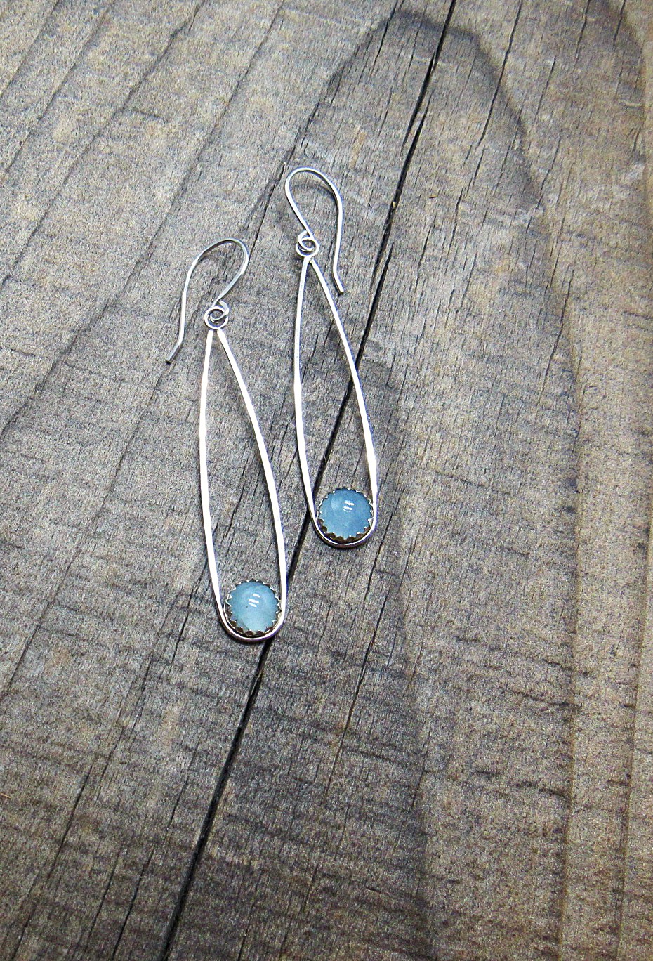 Aquamarine Teardrop Earrings