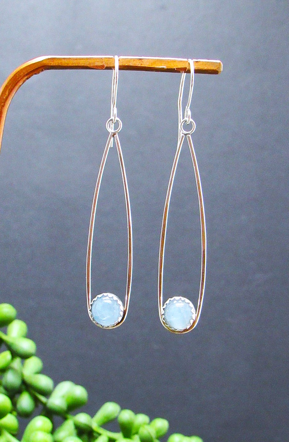 Aquamarine Teardrop Earrings