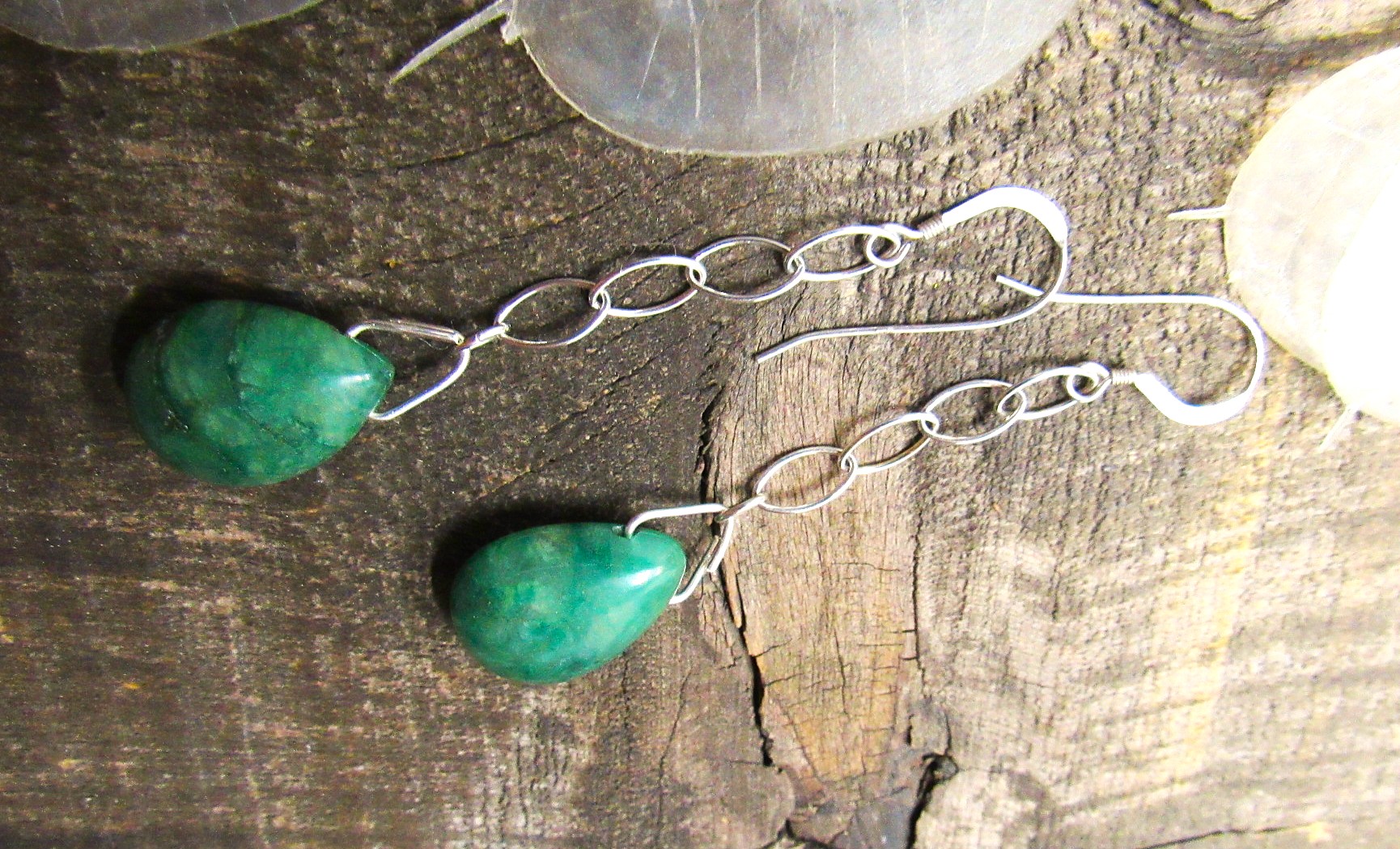 Nephrite Jade Teardrop Earrings