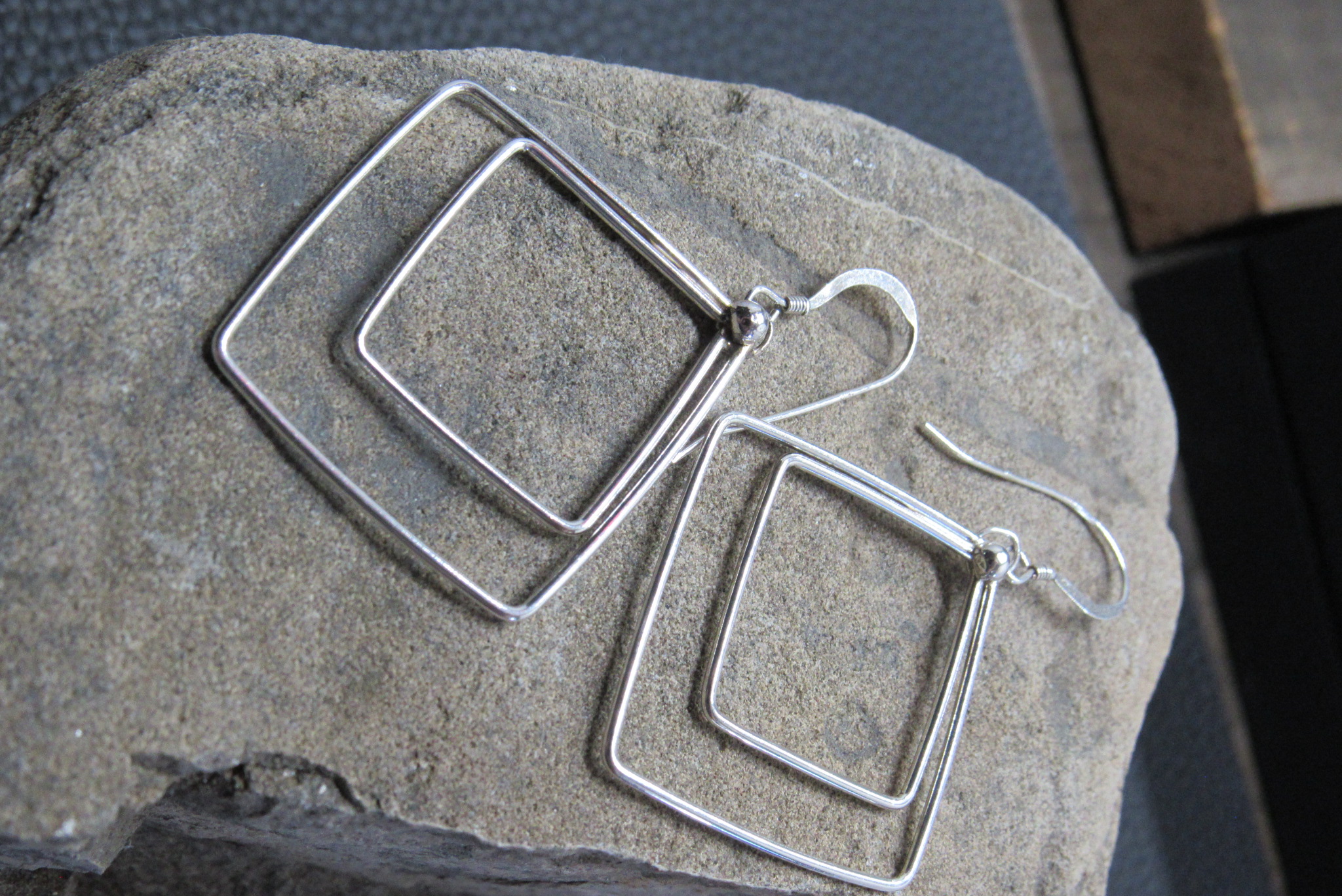 Sterling Silver Geometric Earrings