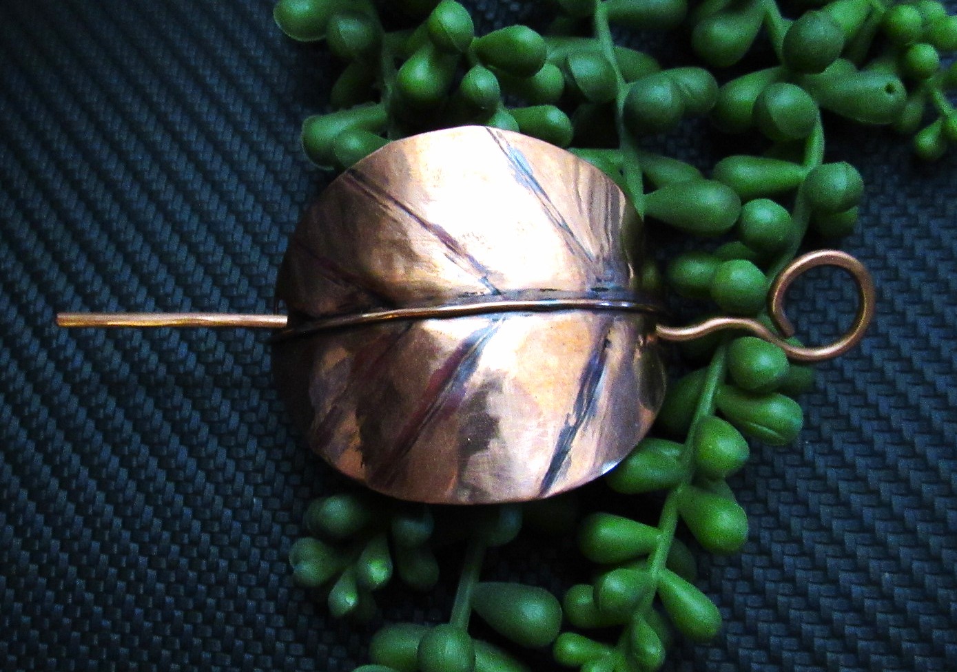 Brass Leaf Hair Pin Medium Size 