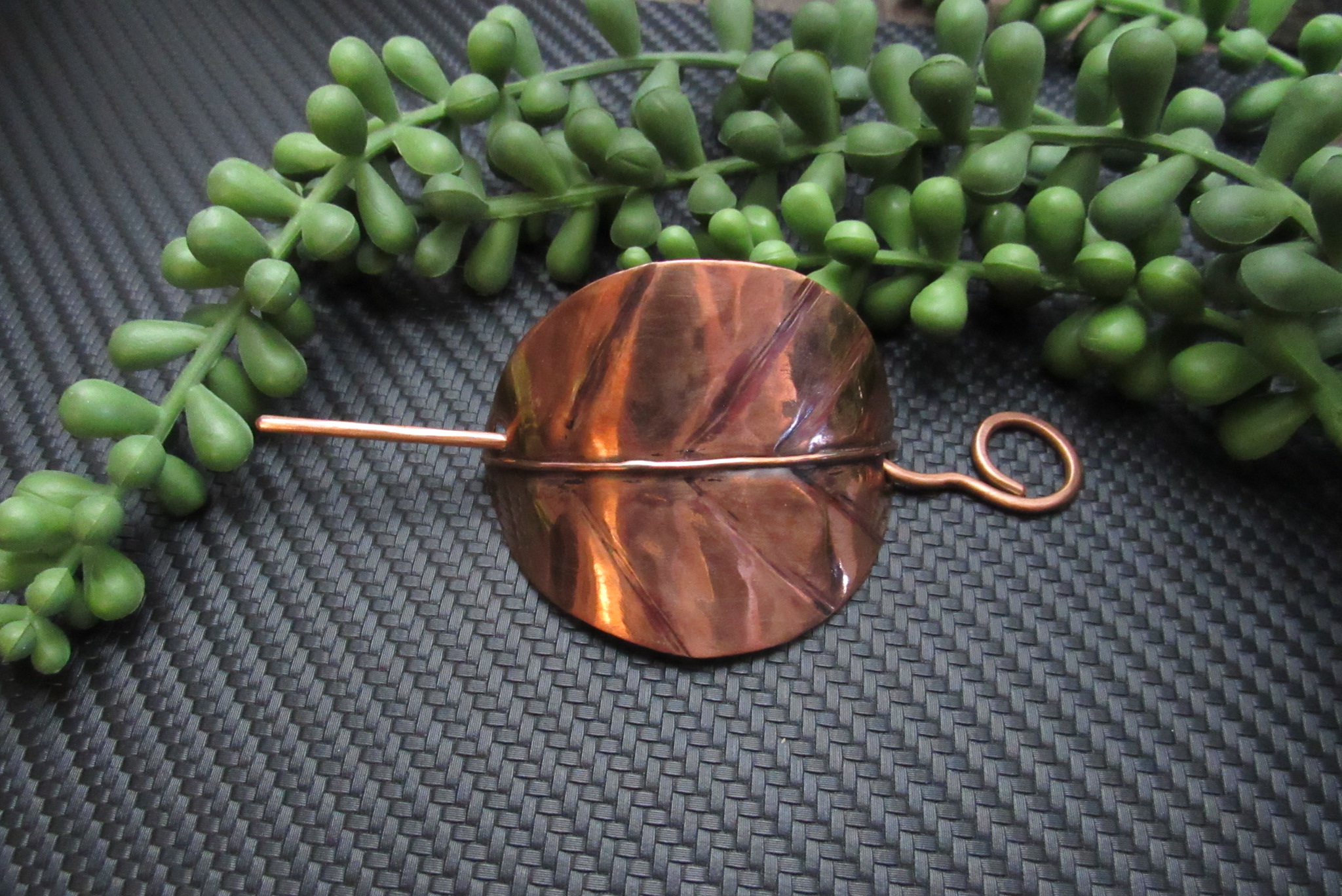 Copper Leaf Hair Pin- Medium