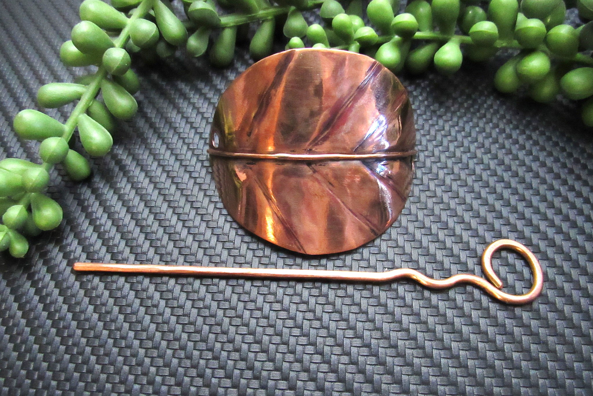 Copper Leaf Hair Pin- Medium