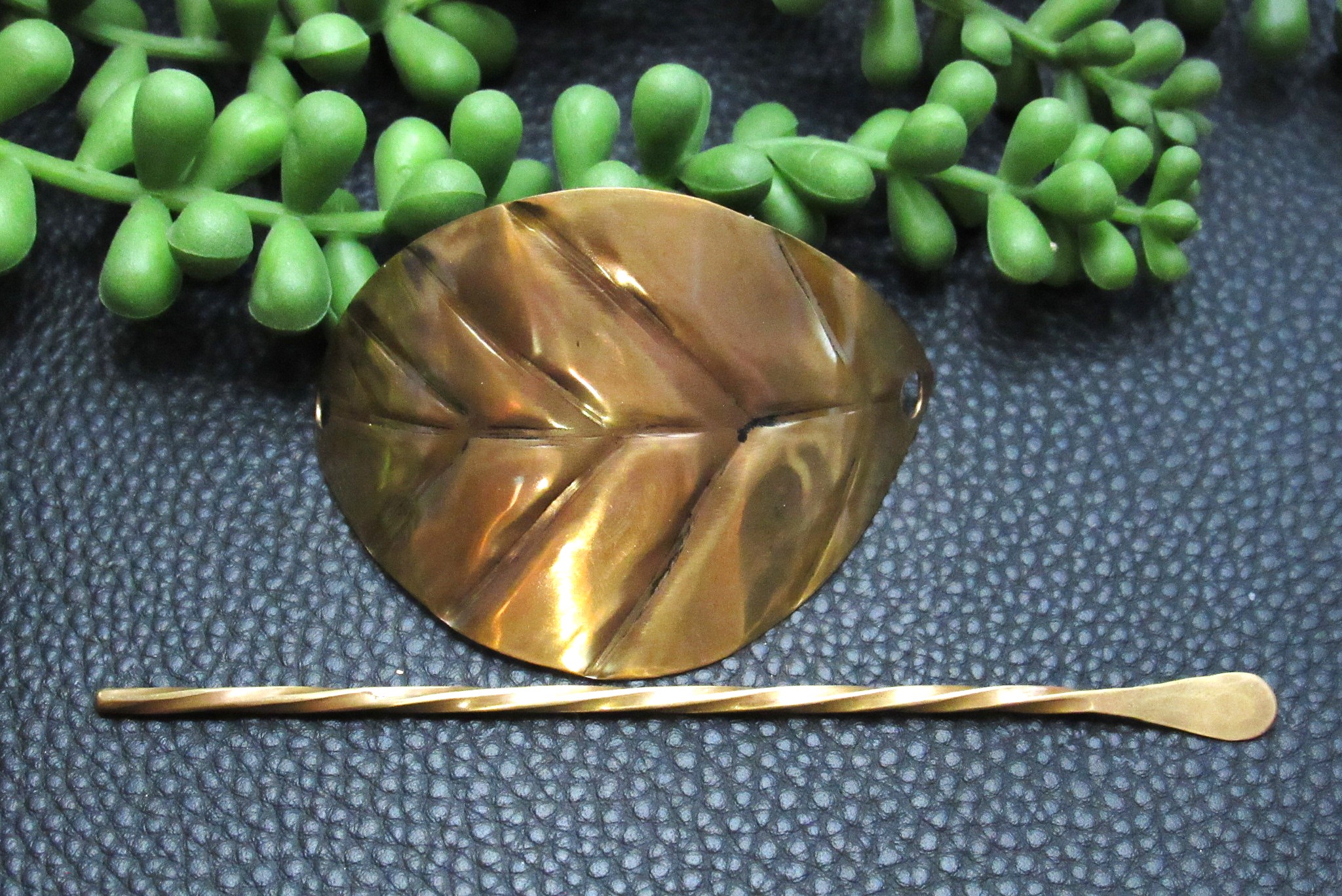 Antiqued Finish Brass Hairpin-Large