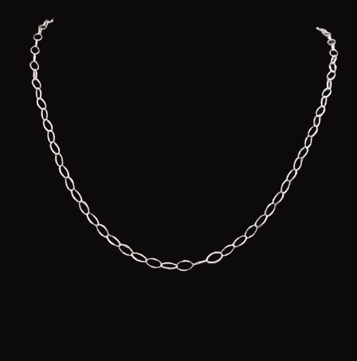 Sterling Silver Large Oval Chain Necklace- 16-18-20 or 24 Inches