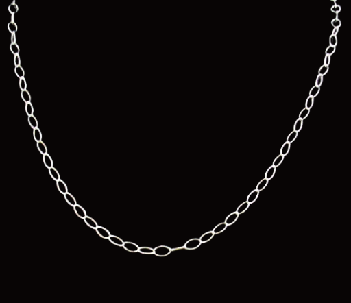 Sterling Silver Large Oval Chain Necklace- 16-18-20 or 24 Inches