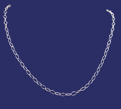 Sterling Silver Large Oval Chain Necklace- 16-18-20 or 24 Inches