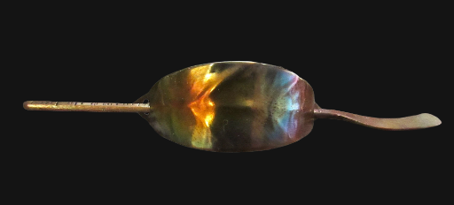 Flame Painted Small Leaf-Shaped Hairpin