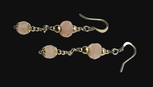 Rose Quartz Beaded Earrings