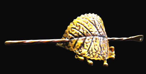 Leaf Hair Clip Antiqued Brass