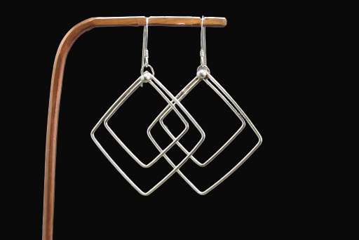 Sterling Silver Geometric Earrings