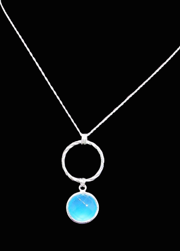 Sterling Silver Faceted Chalcedony Necklace