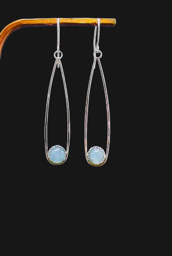 Aquamarine Teardrop Earrings