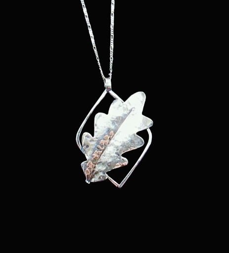 Sterling Silver Oak Leaf Pendant Necklace