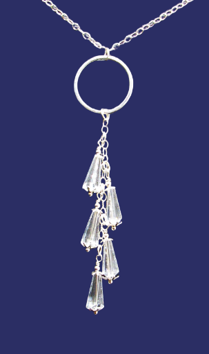 Crystal Cascade Necklace in Sterling Necklace