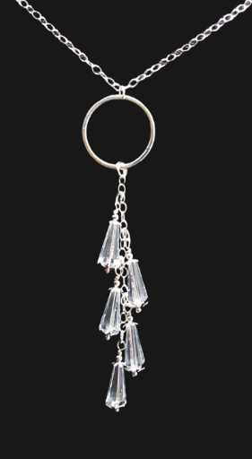 Crystal Cascade Necklace in Sterling Necklace