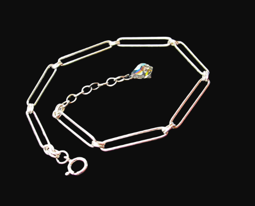 Sterling Silver Paperclip Bracelet