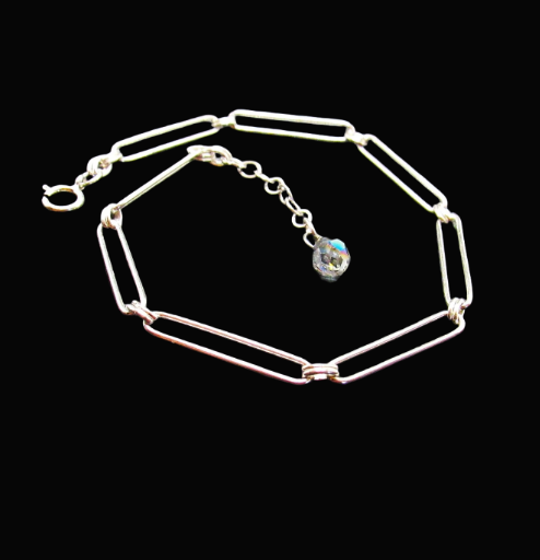 Sterling Silver Paperclip Bracelet
