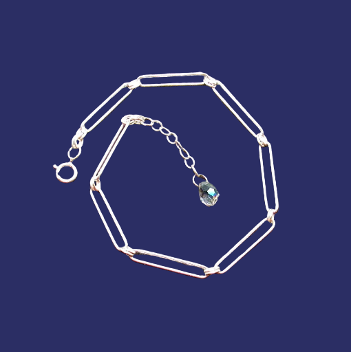 Sterling Silver Paperclip Bracelet