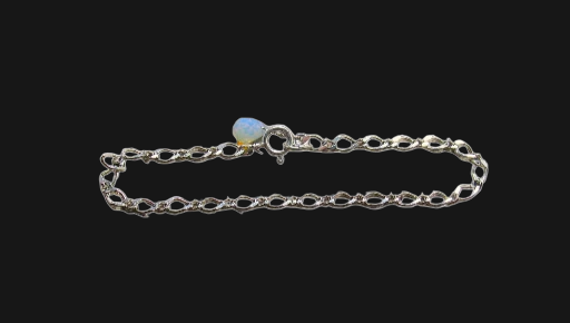  Sterling Silver Chain Bracelet with Bauble