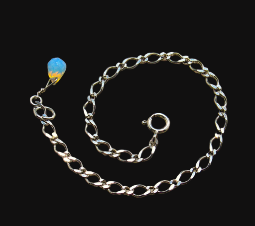  Sterling Silver Chain Bracelet with Bauble