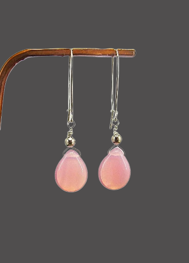 Pink Teardrop Earrings