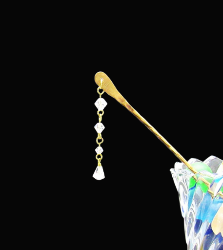 White Crystal Hair Stick