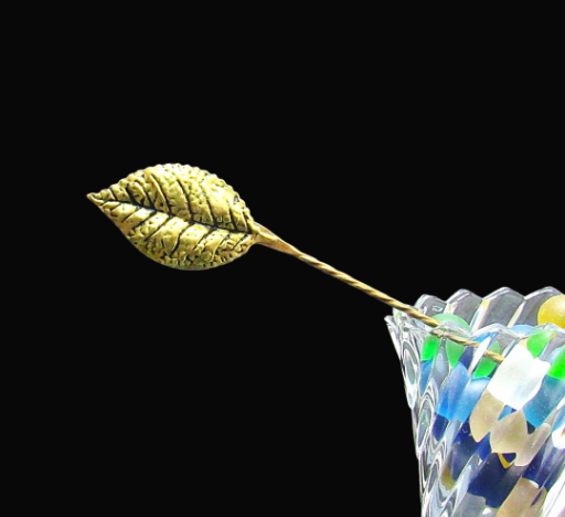 Brass Leaf Hair Stick