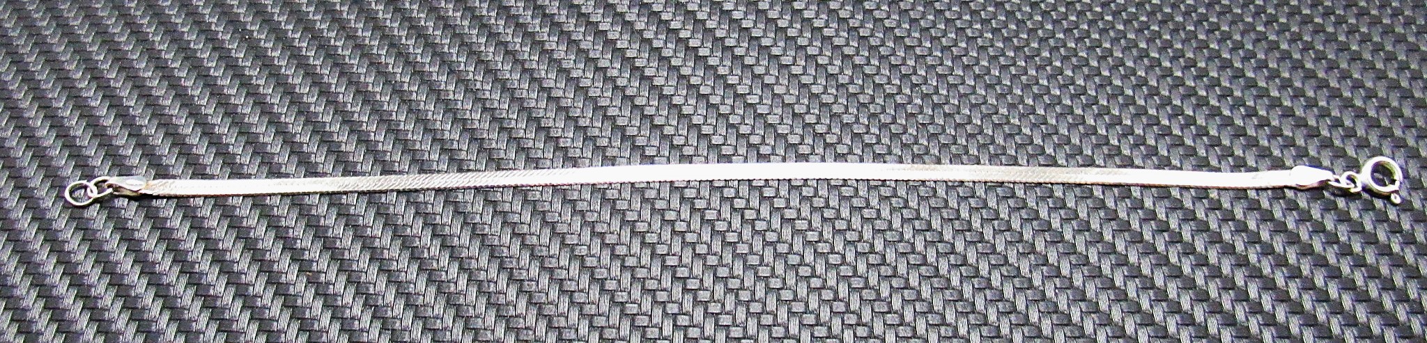  Sterling Silver Herringbone Bracelet - 7 inches